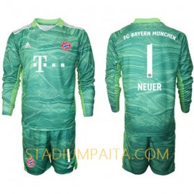 Virallinen pelipaita FC Bayern München Manuel Neuer 1 Maalivahti Kolmas 2021-22 Pitkähihainen - Lasten( + Lyhyet housut )